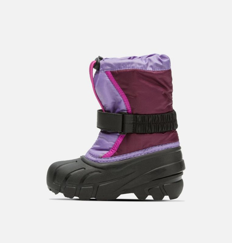 Sorel Childrens Flurry™ - Kids Snow Boots Purple/Black - 095782LFM